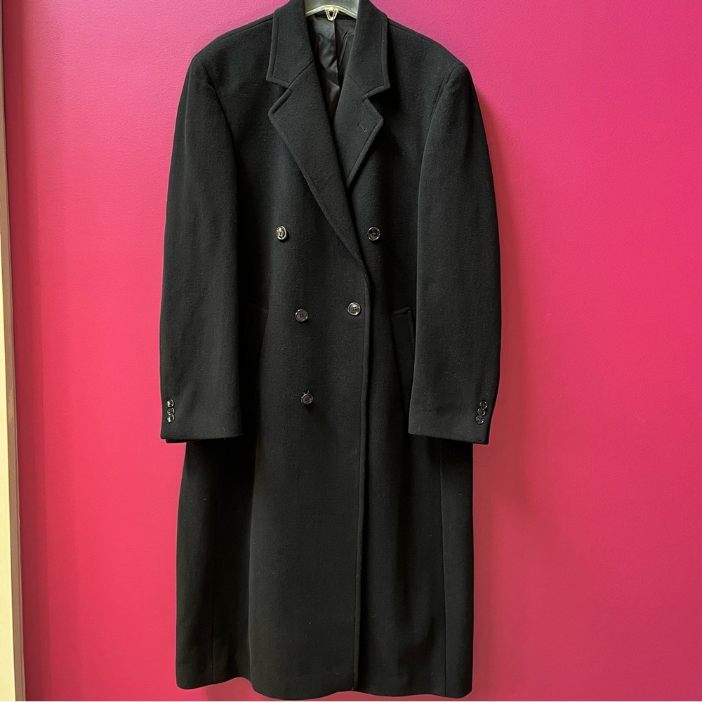 Men’s Long Wool Blend Overcoat- 42L